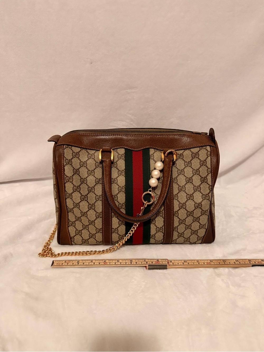 Gucci Vintage Ophidia Medium Boston Bag With Free DIY Strap